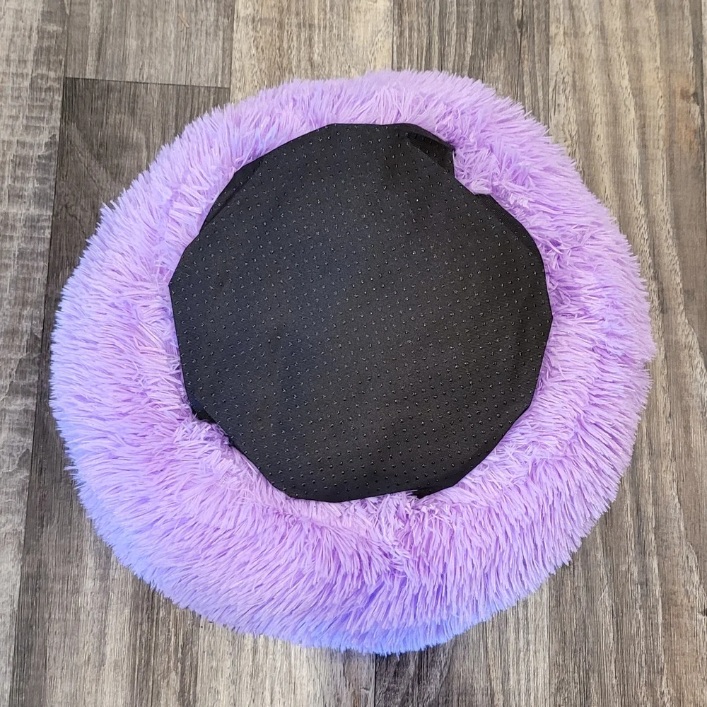 Fluffy Purple Pet Bed